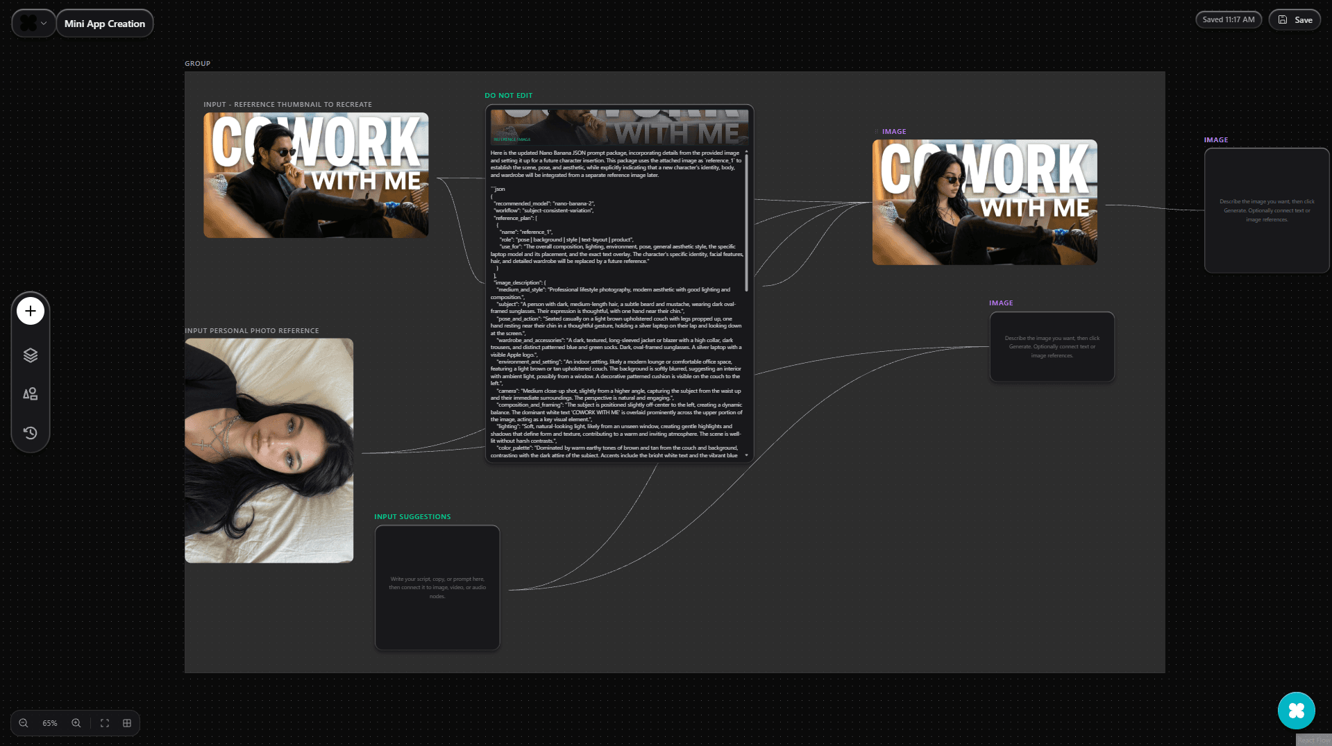 Tiwra workflow UI screenshot